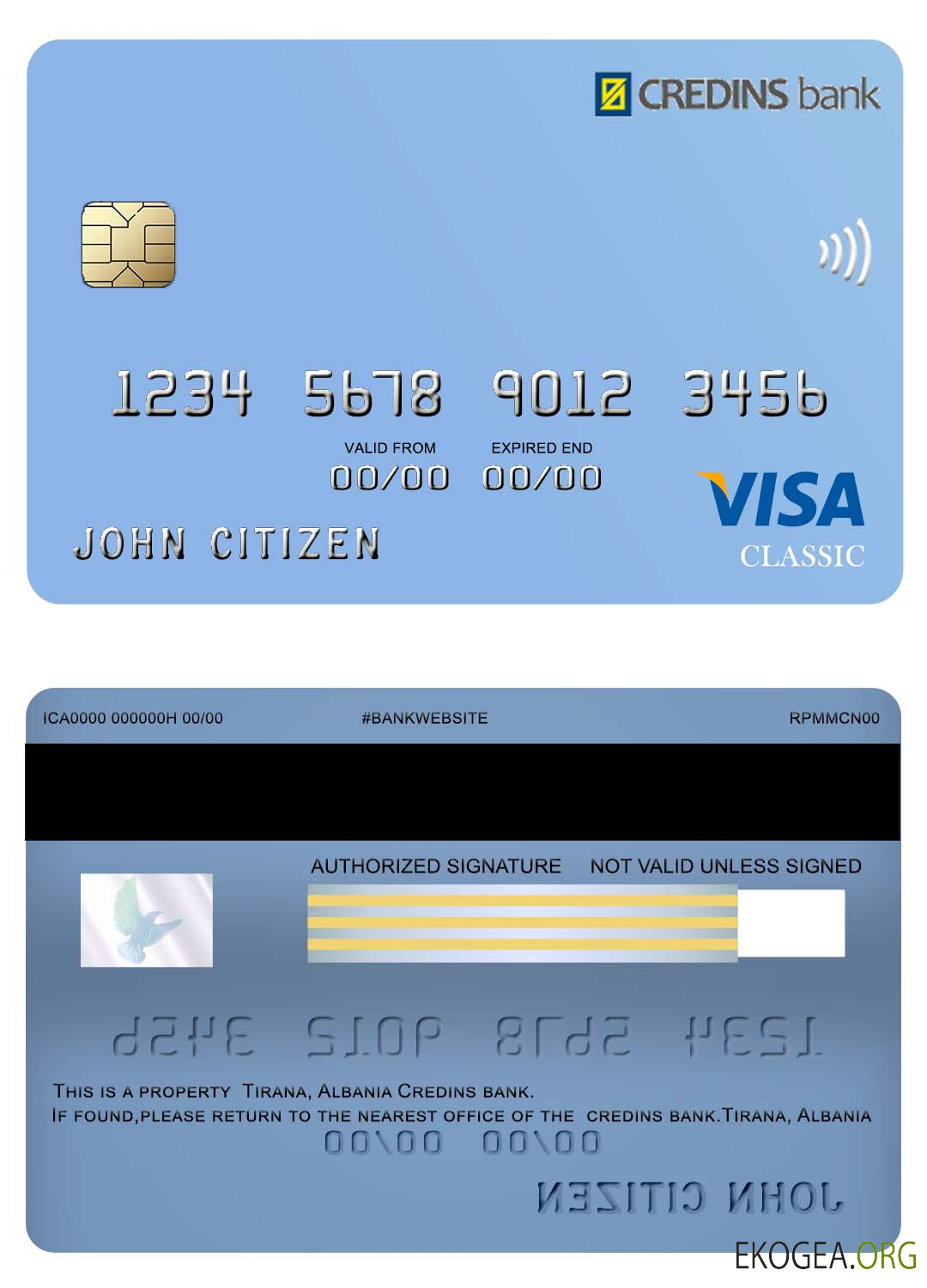 Débit de visa de la banque Credins d'Afghanistan